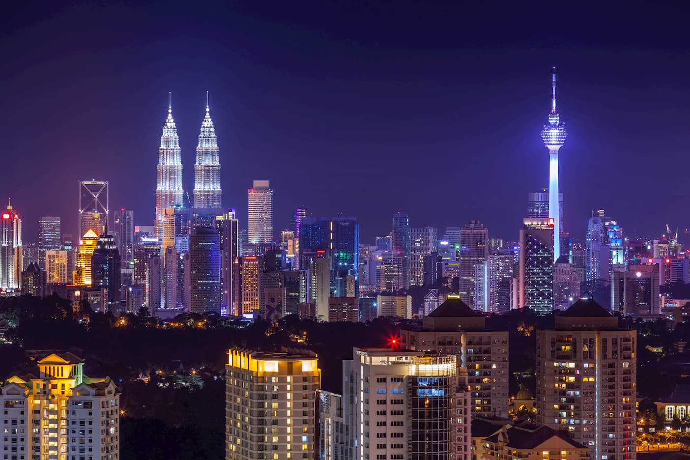 Kuala Lumpur KL tower at night - Howden Insurance - Corporates