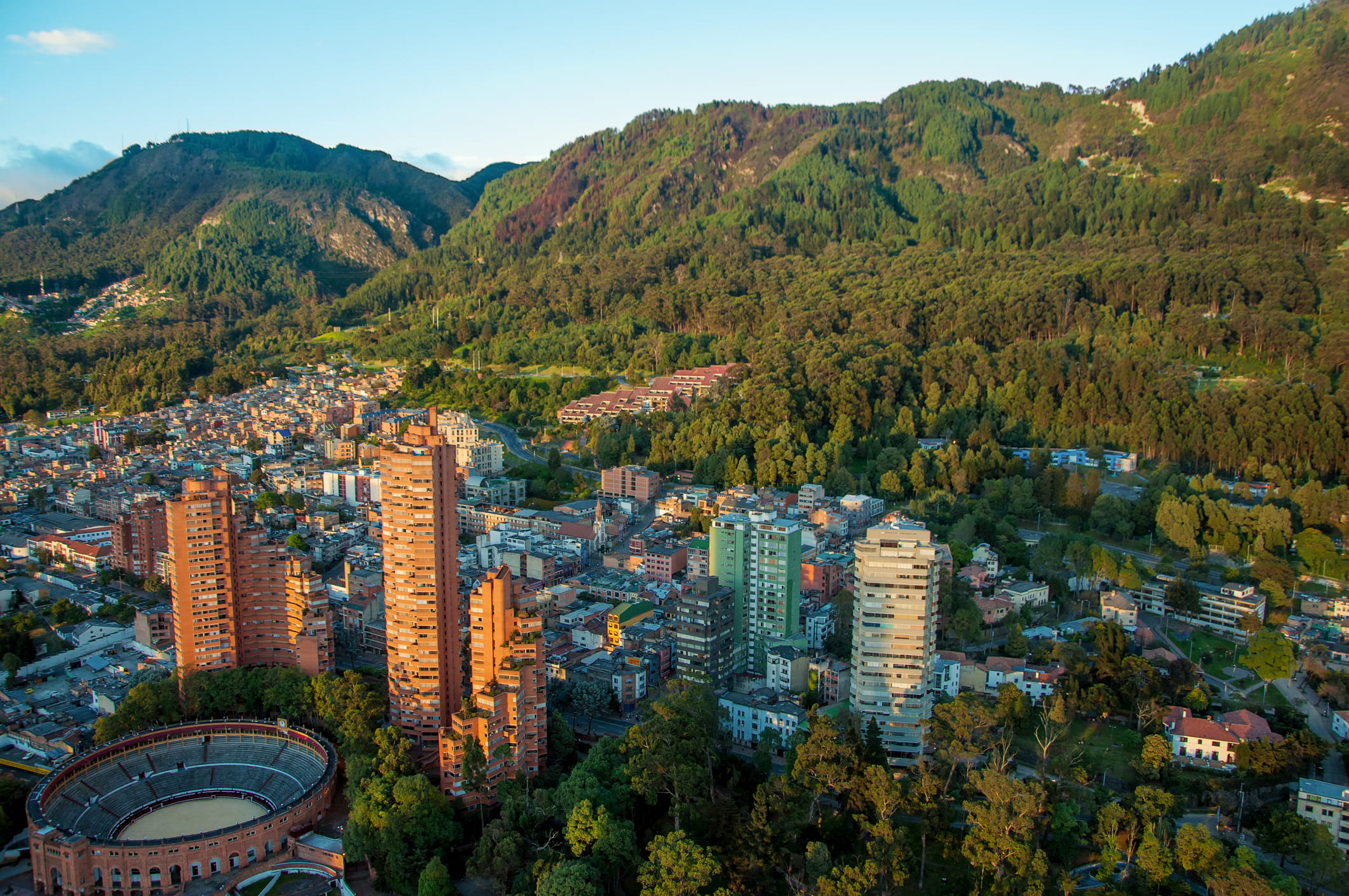 Image of Bogota from an aerial perspective
