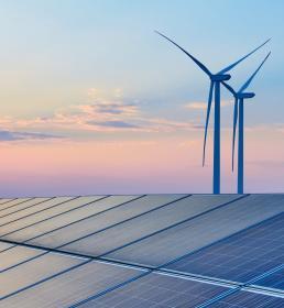 Solar energy and wind farm