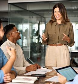 business meeting in boardroom