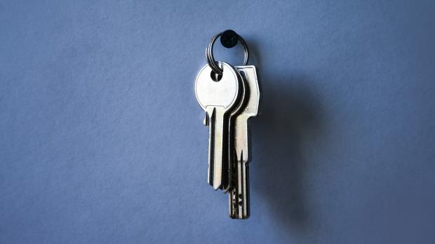 Keys hanging on a wall