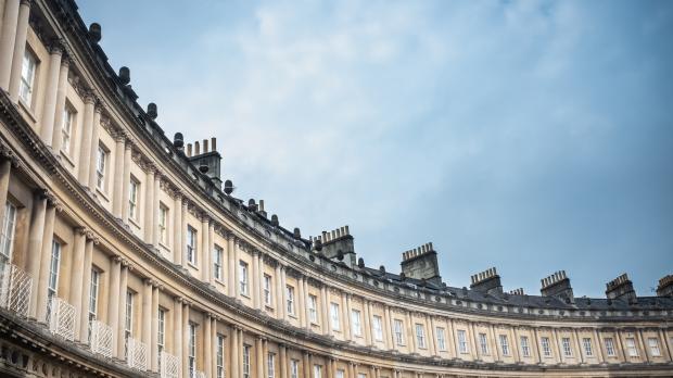 A row of Heritage Properties at The Royal Crescent, Bath