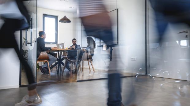 office space with people having a meeting