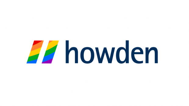 Howden logo with pride rainbow
