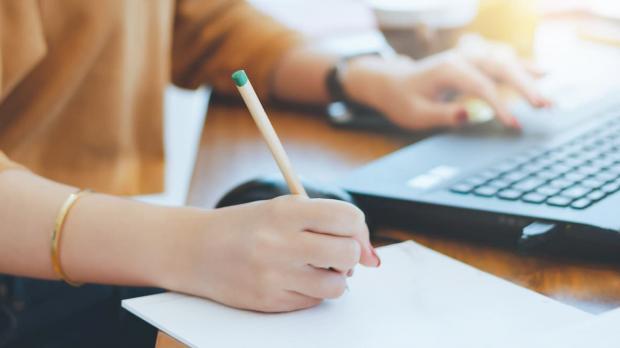 working laptop and notebook