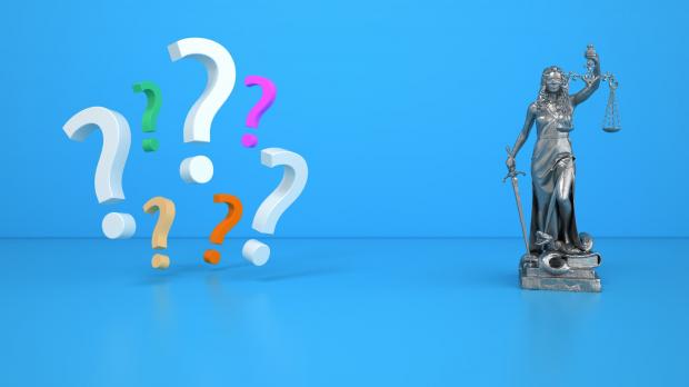 Lady Justice and Question Marks