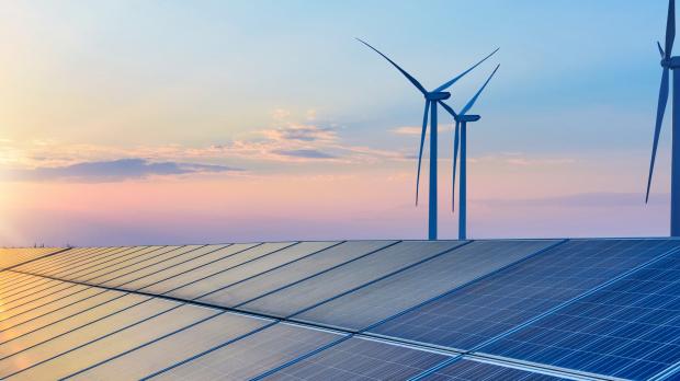 Solar energy and wind farm