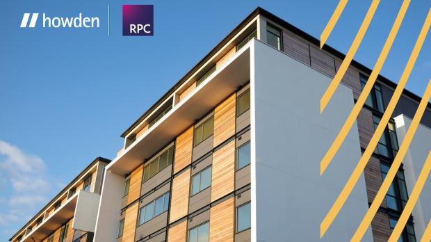 Block of flats with cladding