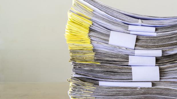 Pile of client files