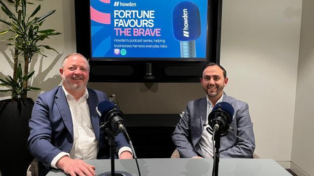 Neil Pointon and Ben Trott recording starting your own law firm podcast