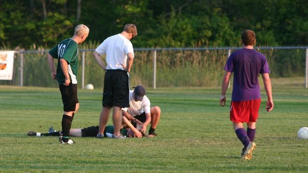 player injured on a field