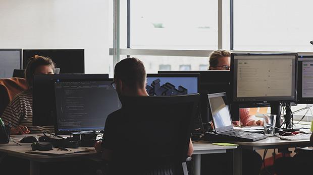 Office with people using computers
