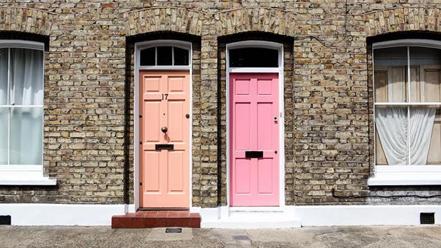 semi detached house front doors