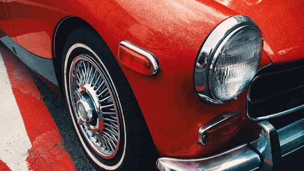 classic red car motor trade