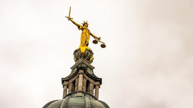 Lady Justice atop Royal Courts of Justice in London