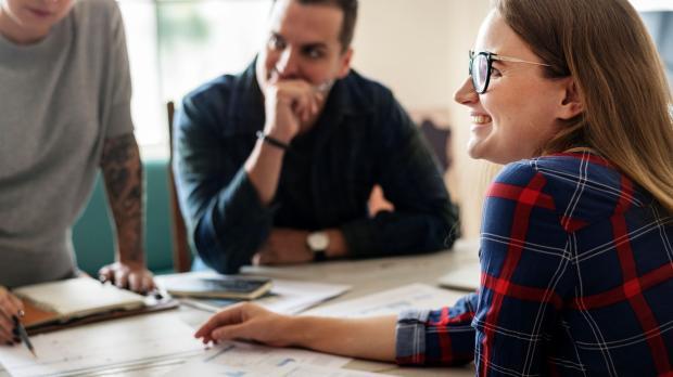 Group of diverse people having a meeting