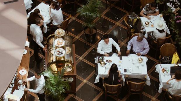 aerial restaurant view