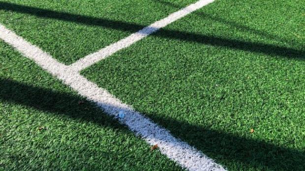 Close-up of lines on court or pitch