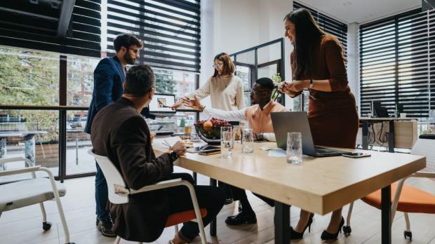 business people in an office environment