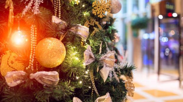 chrsitmas tree on display