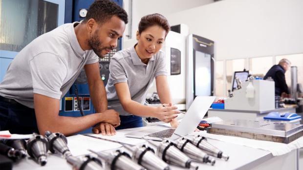 engineers reviewing plans