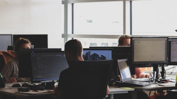 people working on computers