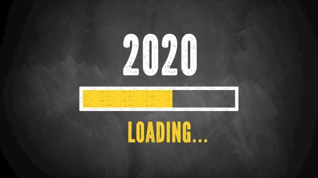 image of computer displaying '2020 loading' screen  