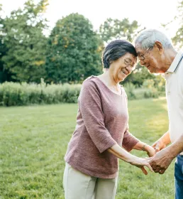 Happy older couple
