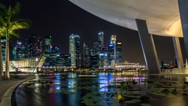 Singapore marina night time