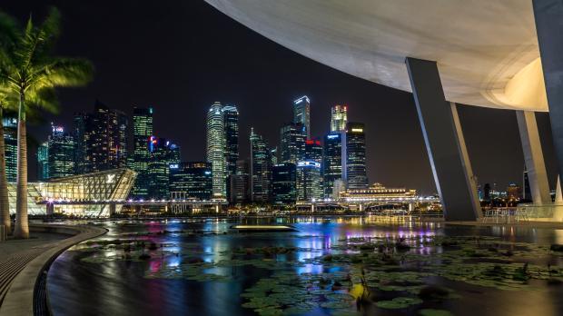 Singapore marina night time
