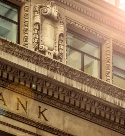 The outside of an old bank - Howden Belgium - Banking Industry insurance