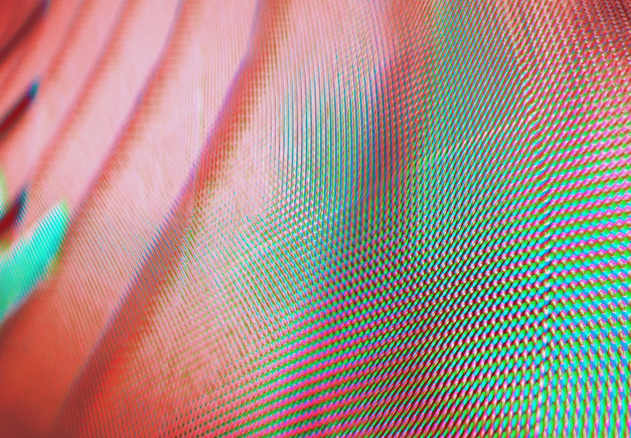 Abstract red and teal imagery