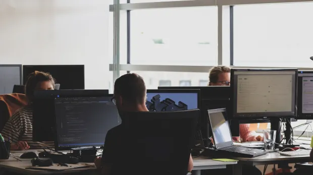 Group of people working on computers