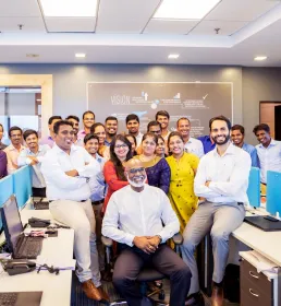 Team photo at an SME business