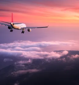 Aeroplane in the sky