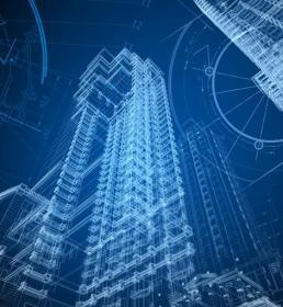 Blueprint of a tower block