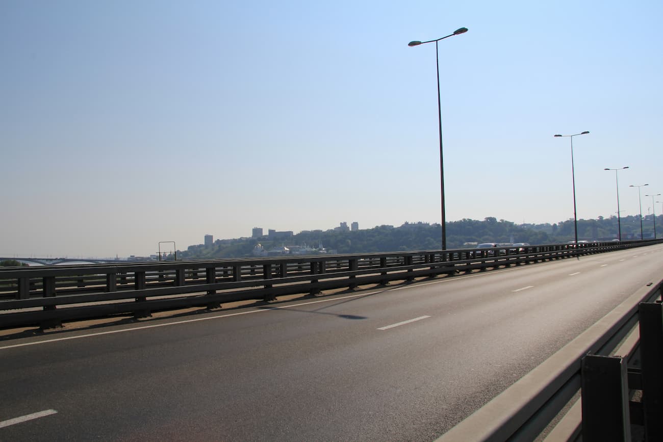 Empty road bridge
