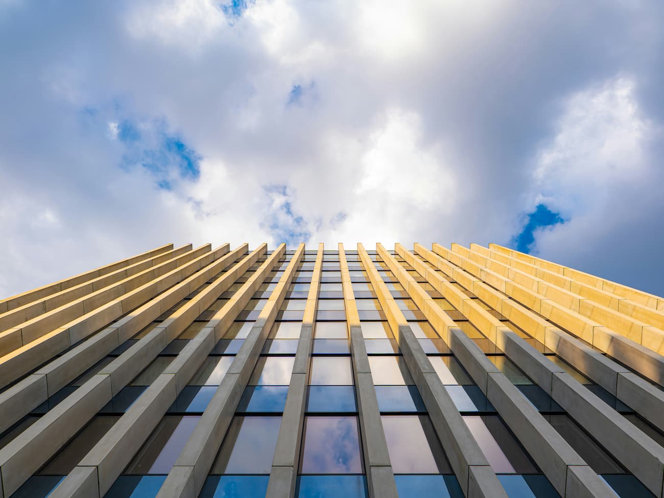 Low angle building with windows