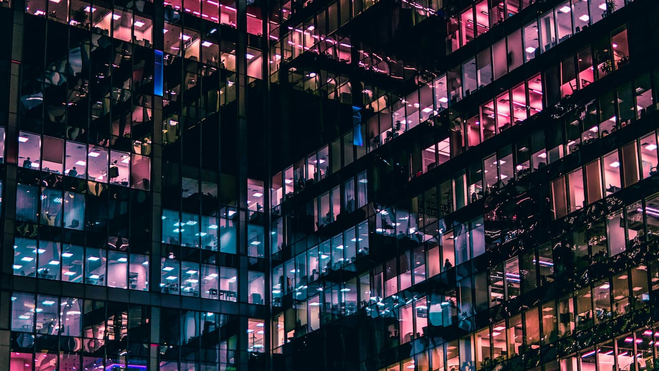 Office block at night