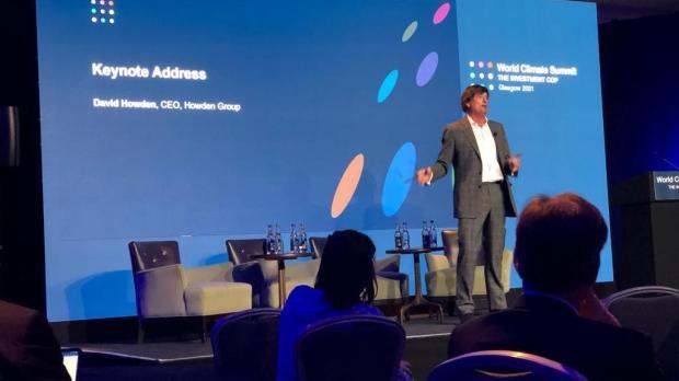 David Howden speaking at COP26 Climate Risk