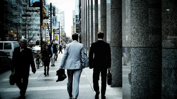 Business people walking