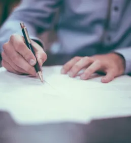 Person writing