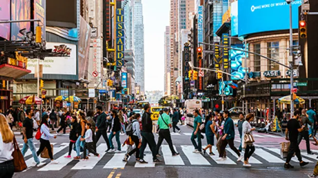 People walking