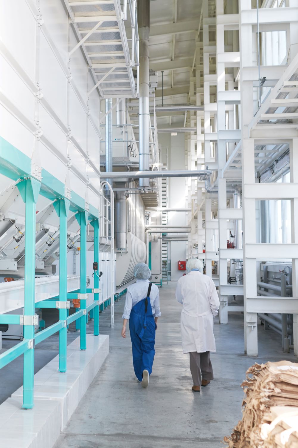 Personnes dans une usine