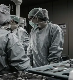 personnes du corps médical au bloc opératoire