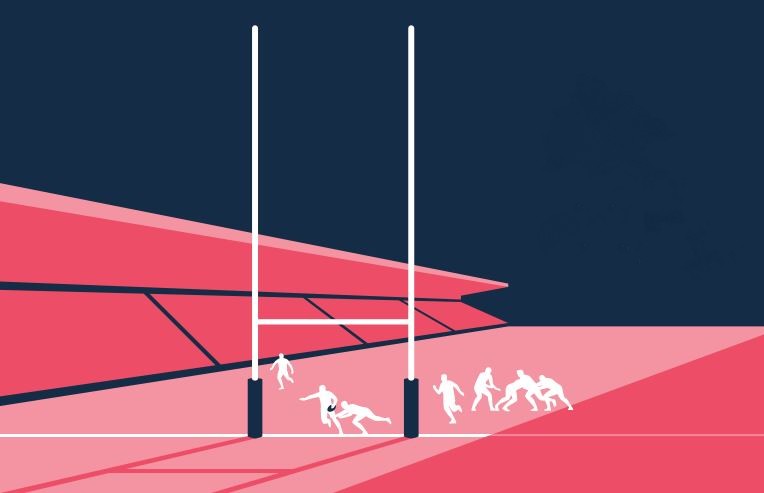 A graphic of rugby players