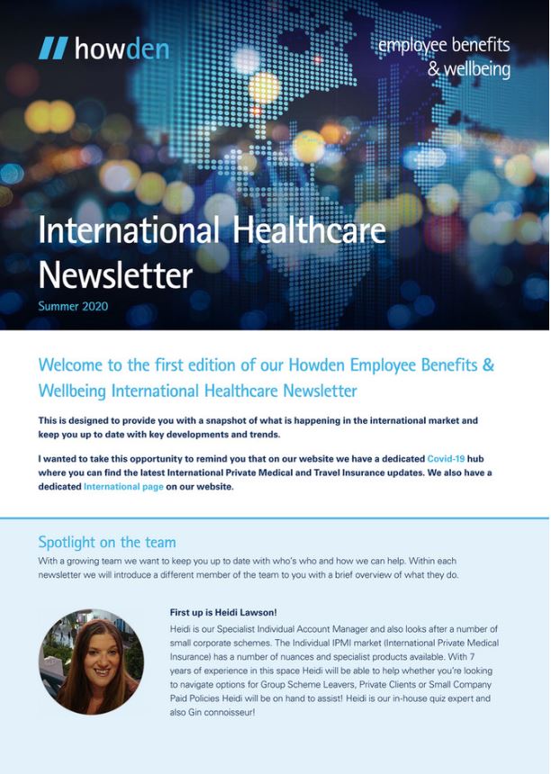 International newsletter - expatriates Benefits Howden 