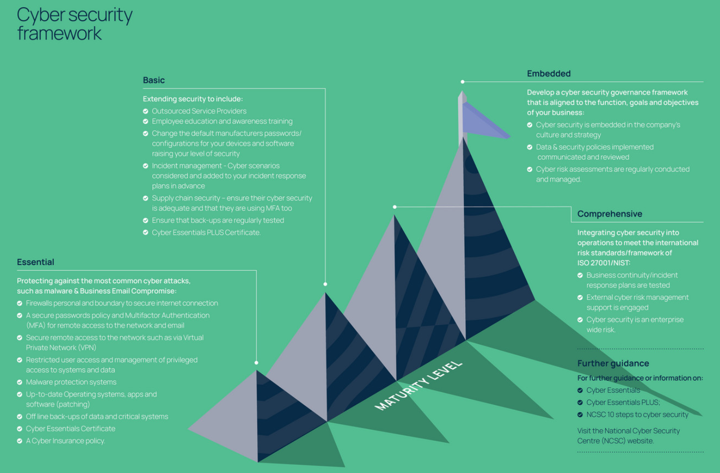 Cyber security framework infographic