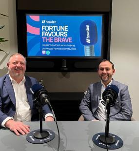 Neil Pointon and Ben Trott recording starting your own law firm podcast