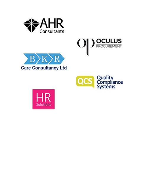 care partnership logos - AHR, OCULUS, BKR, QCS, HR Solutions
